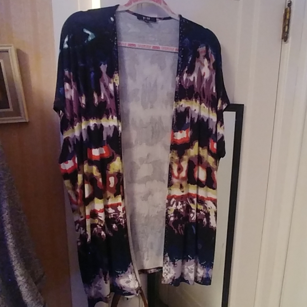 Ladies Cap Sleeve Open Cardigan